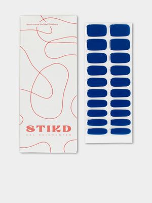 STIKD Royal Blue Semi Cured Gel Nail Stickers
