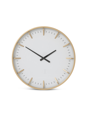 wall clock 3D gold & white 35cm