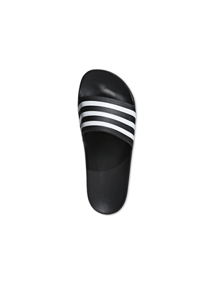Women's adidas Adilette Aqua Black/White Slides