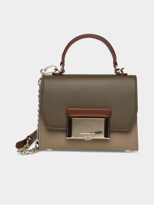 Women's Steve Madden Beige Banton Top Handle Handbag