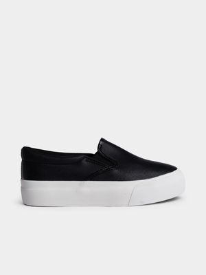 Women's TomTom Slip on Black/White Sneaker