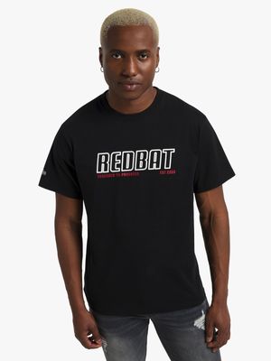 Redbat Athetics Men's Black Graphic T-Shirt