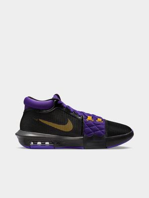 Mens Nike Lebron Witness VIII Black/Purple Basketball Shoes