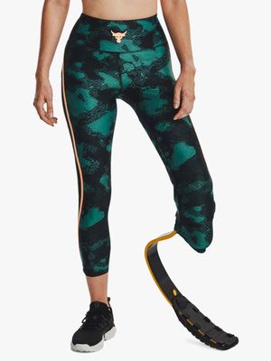 Women's Under Armour Project Rock Aop Green Tights