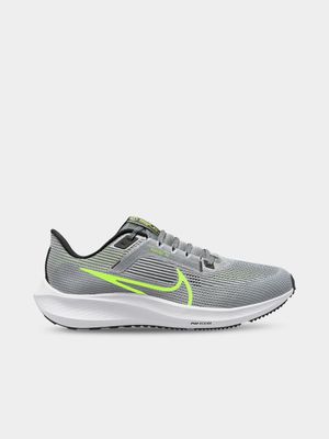 Mens Nike Air Zoom Pegasus 40 Grey/Volt Running Shoes
