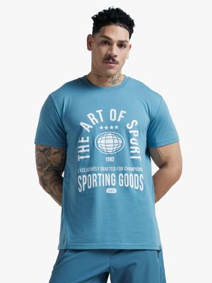 Mens TS Art Of Sport Graphic Airforce Blue Tee