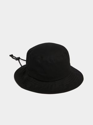 Jet Men's Black Wide Brim Bucket Hat