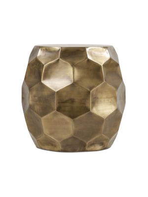 Facet Side Table Brass