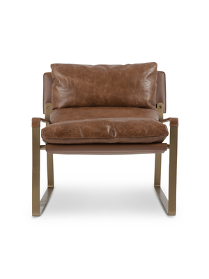 porter chair leather tan