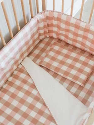 Phlo studio pretty in pink washed cotton cot duvet
