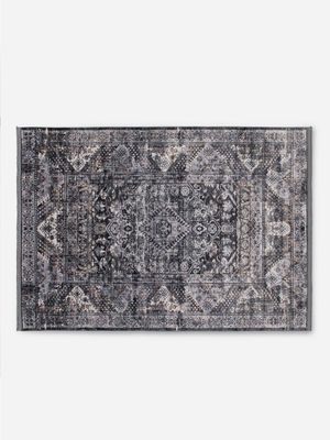 Anthracite Viscose Carpet 160x230