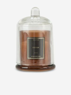 Large Cloche Candle Brown