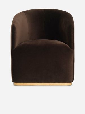Verona Chair Cotton Velvet Chocolate