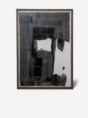 Black Abyss No 1 Framed Handmade Oil 70x100cm