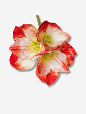 Faux Amaryllis 3 Flowers Pink 60cm