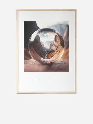 Mountain Sphere Nr 1 Framed Print 50x70cm