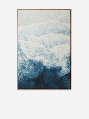Crashing Shore Framed Oil Painting 120x80cm