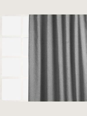 Curtain Taped Lined Melange Grey 265x218cm