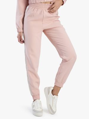 Women's Sissy Boy Pink Tracksuit With Side Inset Pants