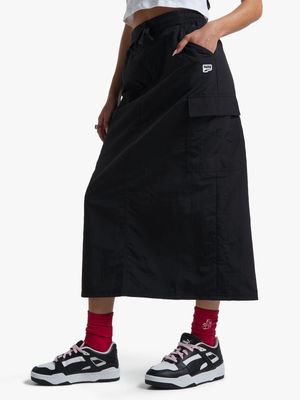 Puma Women's Downtown Cargo Midi Black Skirt