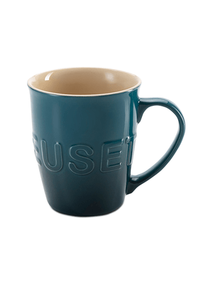 le creuset extra large logo mug deep teal 580ml