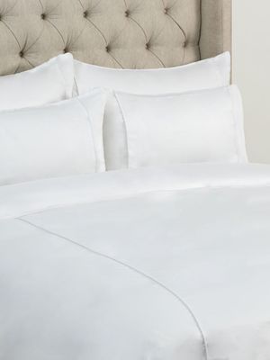 Grace Silkiest Tencel 300 Thread Count Sateen Duvet Cover Set White