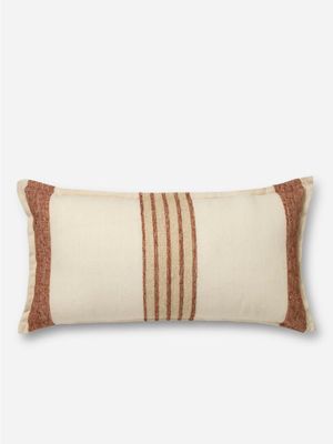 Wide Stripe Scatter Cushion Rust 35x60