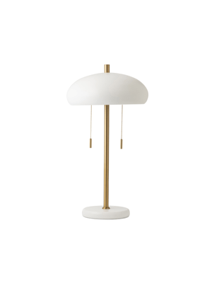 table lamp with white metal dome shade 53cm