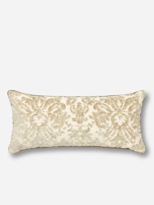 Velvet Damask Scatter Cushion Natural 30x65