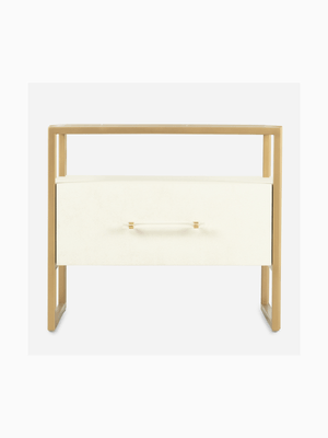 Shannon 1 Drawer Pedestal Ivory