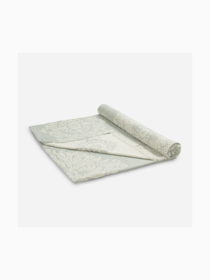 Porto Cotton Throw Ivory / Aqua