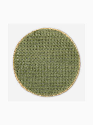 Placemat Open Weave Olive 38cm