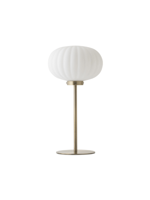 table lamp with opal ribbed glass shade 48cm