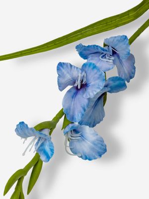 Faux Single Gladiola Blue 87cm