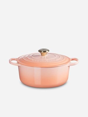 Le Creuset Round Cocotte Peche 26cm