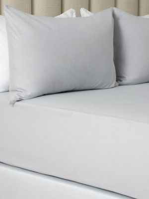 Cotton Winter Bedding Fitted Sheet Silver