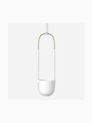 umbra bolo hanging planter white 116x19cm