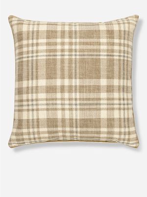 Natural Check Scatter Cushion  55x55