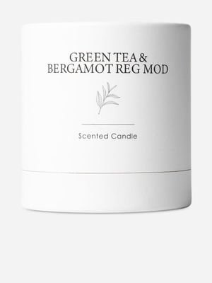 Embossed Jar Candle Green Tea & Bergamot 8cm