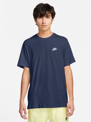 Mens Nike Sportswear Club Navy Tee