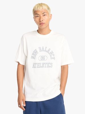 Mens New Balance Varsity Cream Tee