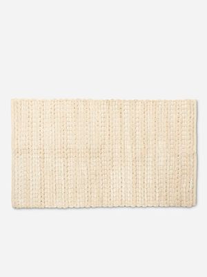 Luxe Velvet Plaited Bathmat Natural