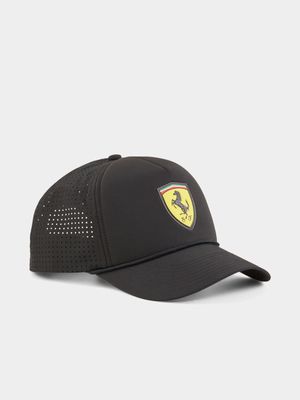 Puma Unisex Ferrari Race Trucker Black Cap