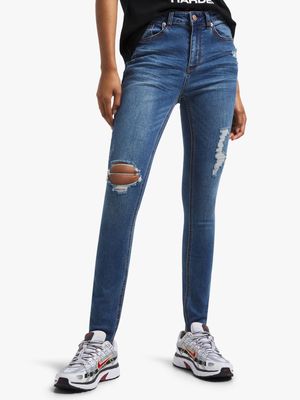 Redbat Women's Dark Wash Super Skinny Jeans