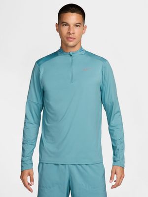 Mens Nike Dri-Fit Element 1/2 Zip Blue Top