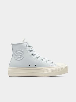 Converse Women's CTAS Lift Hi Light Blue Sneakers