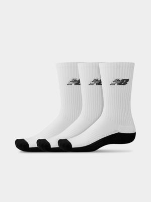 New Balance Core Cushioned Crew 3 pack White Socks