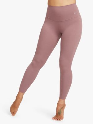 Womens Nike Zenvy 7/8 Smokey Mauve Tights