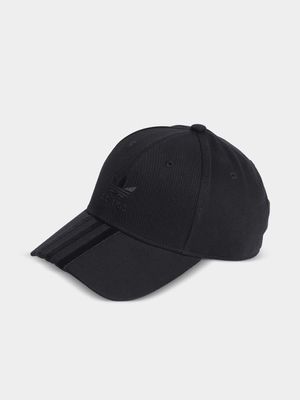 adidas Originals Unisex 3 Stripe Black Cap