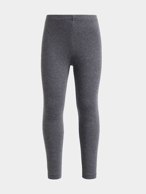 Younger Girl's Charcoal Melange Leggings